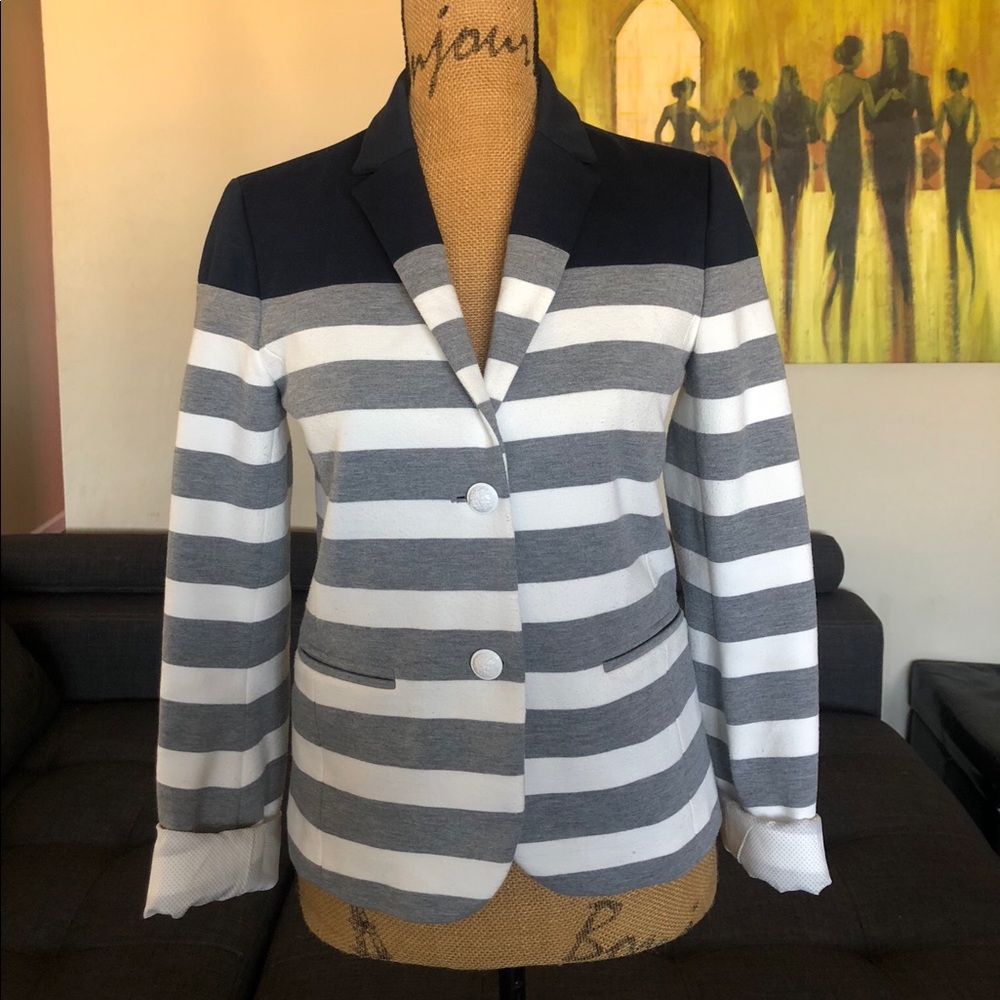 Gap soft stretch striped blazer
